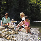 Fischen am Necker in der Schweiz