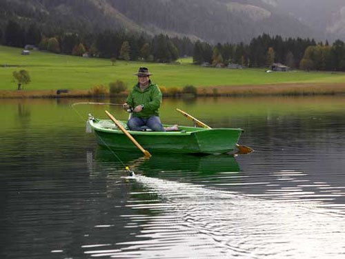 Fischen in Österreich am Haldensee im Tirol